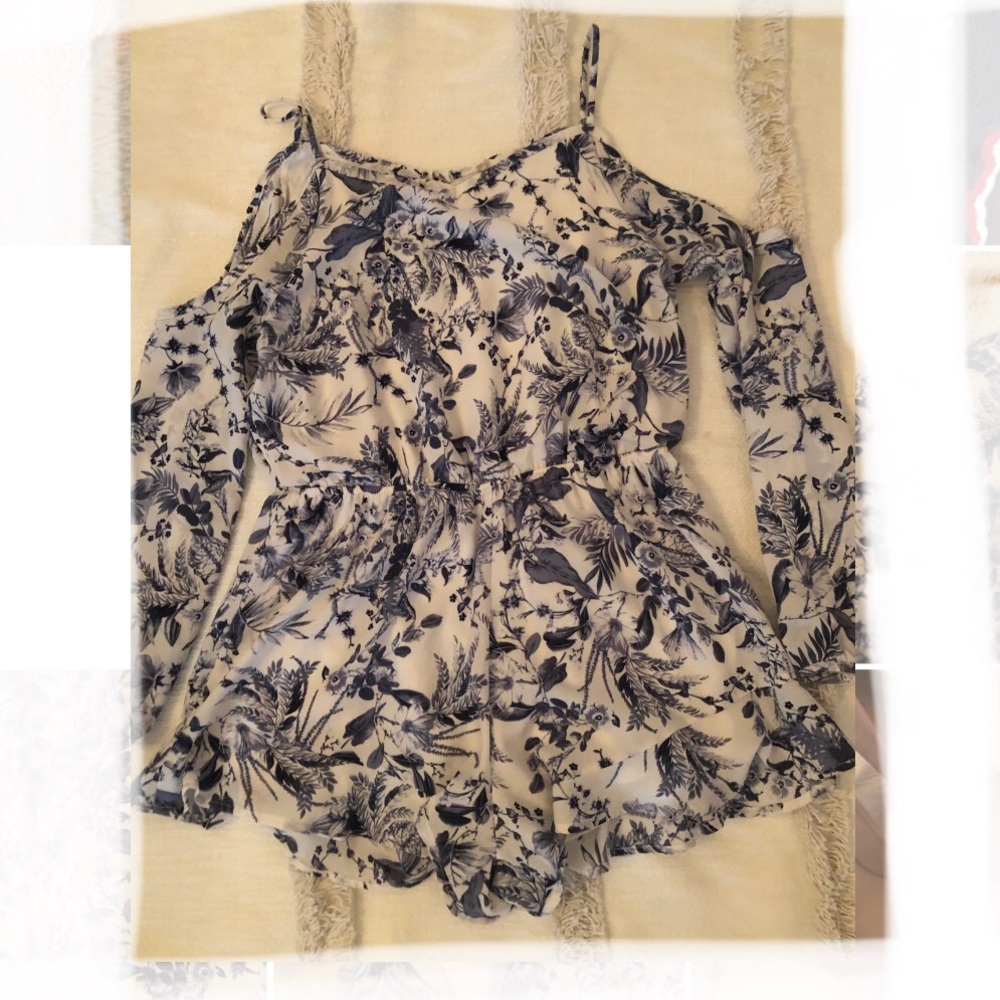 Cold shoulder romper